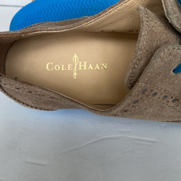 COLE HAAN Alisa Oxford Maple Sugar Blue Lace Up Suede Womens Loafers Size 6 NWOT - Picture 7 of 12